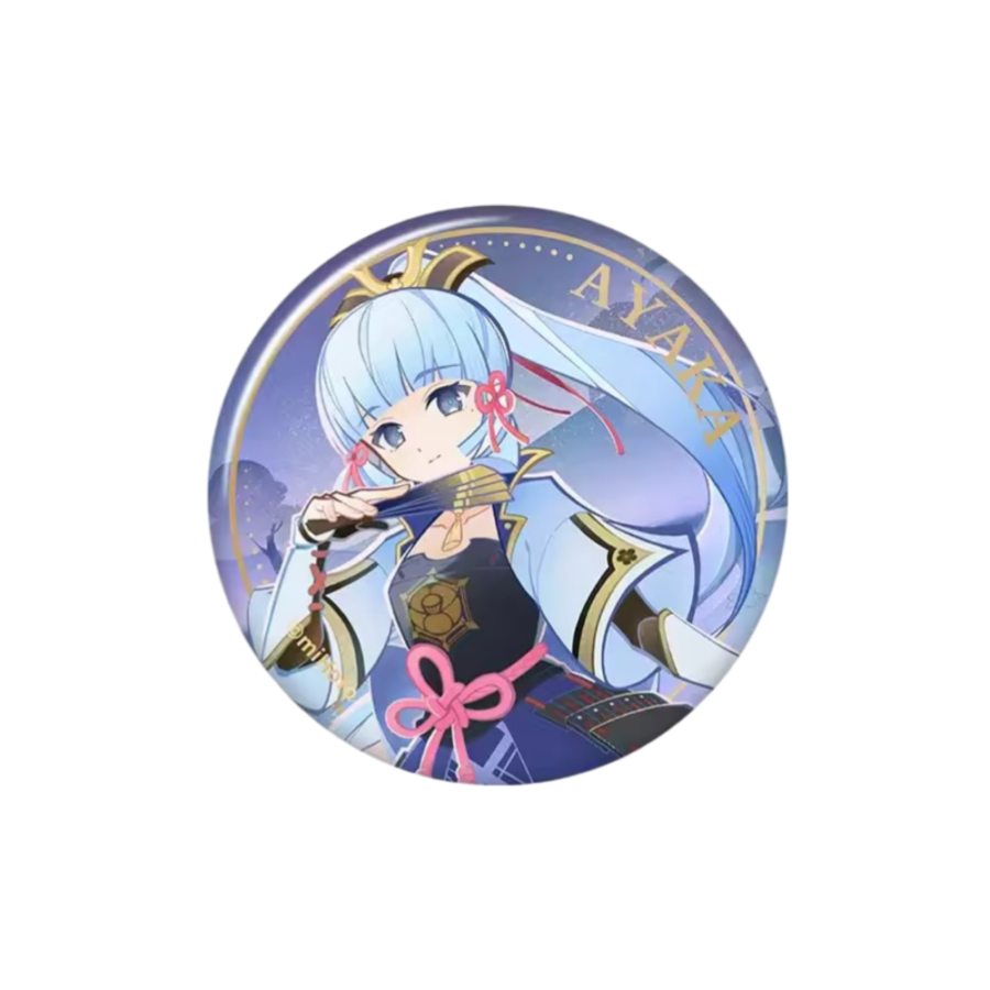 Genshin Impact Anime Ayaka Badge