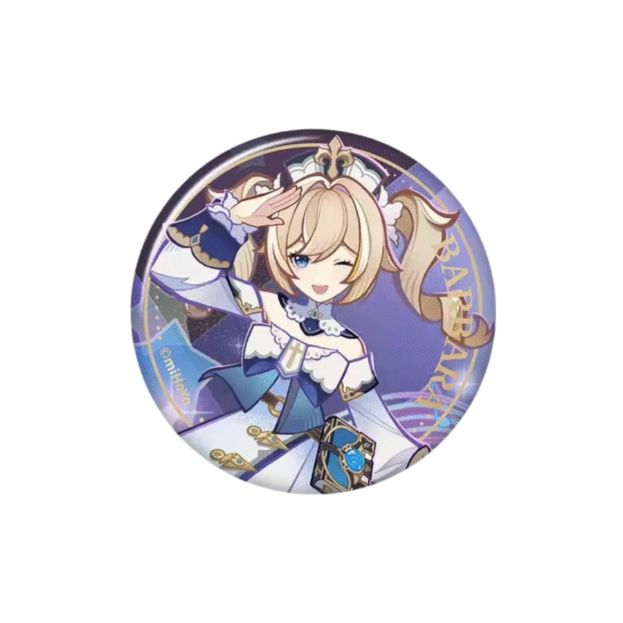 Anime Genshin Impact Barbara Badge Anime Genshin Impact Barbara Badge