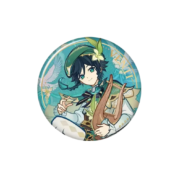 Genshin Impact Anime Venti Tinplate Badge