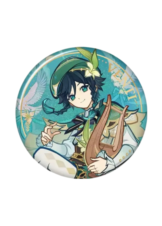 Genshin Impact Anime Venti Tinplate Badge