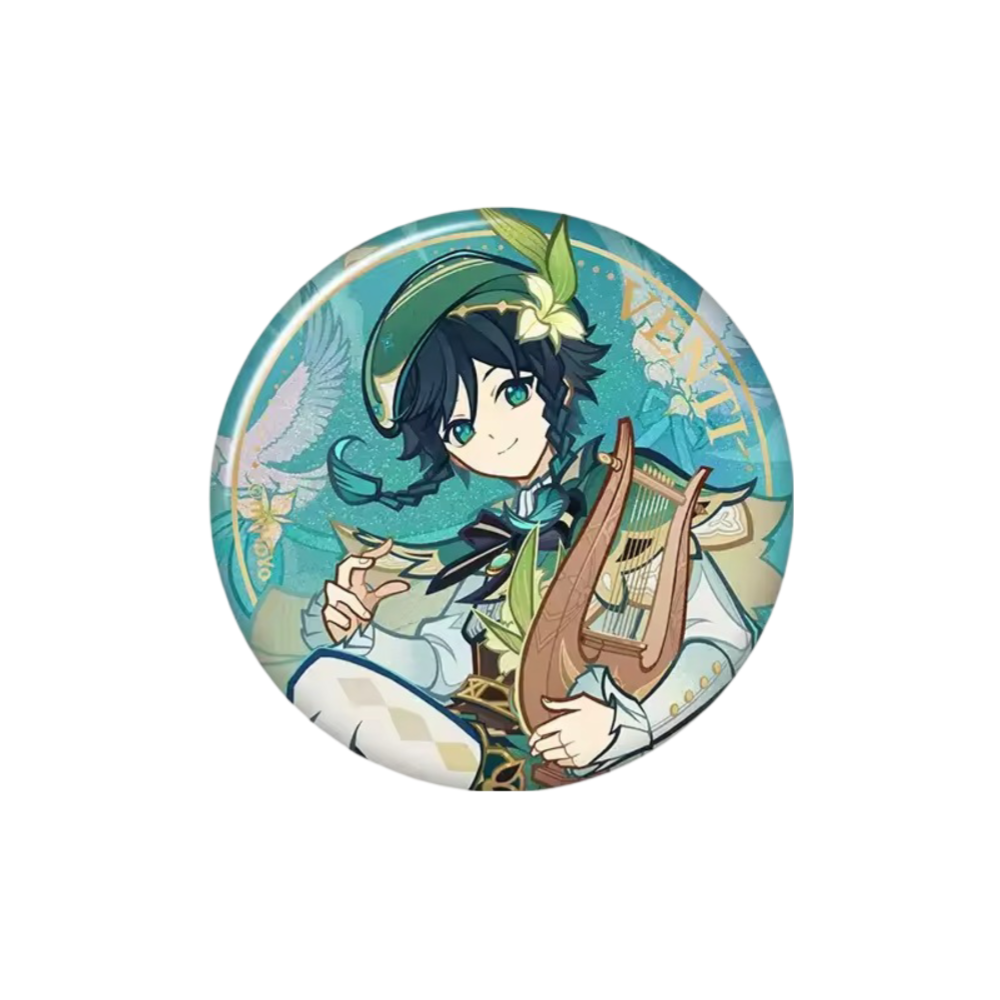 Genshin Impact Anime Venti Tinplate Badge Genshin Impact Anime Venti Tinplate Badge