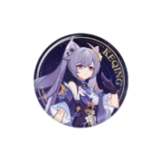 Genshin Impact Keqing Anime Badge