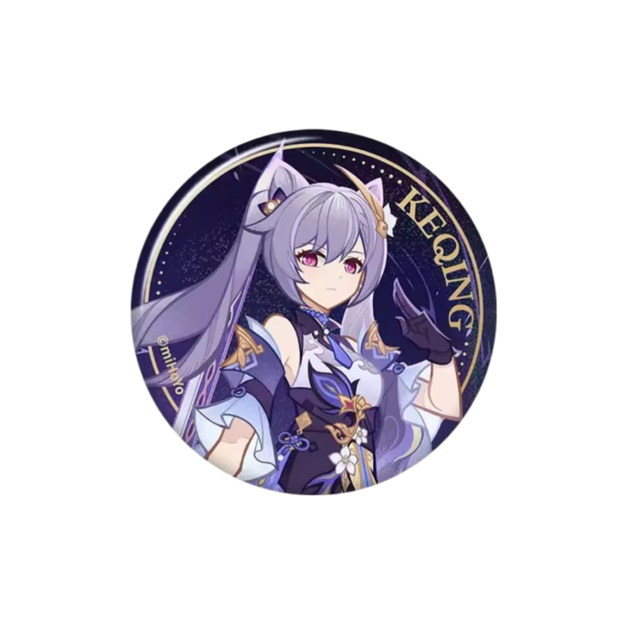 Genshin Impact Keqing Anime Badge