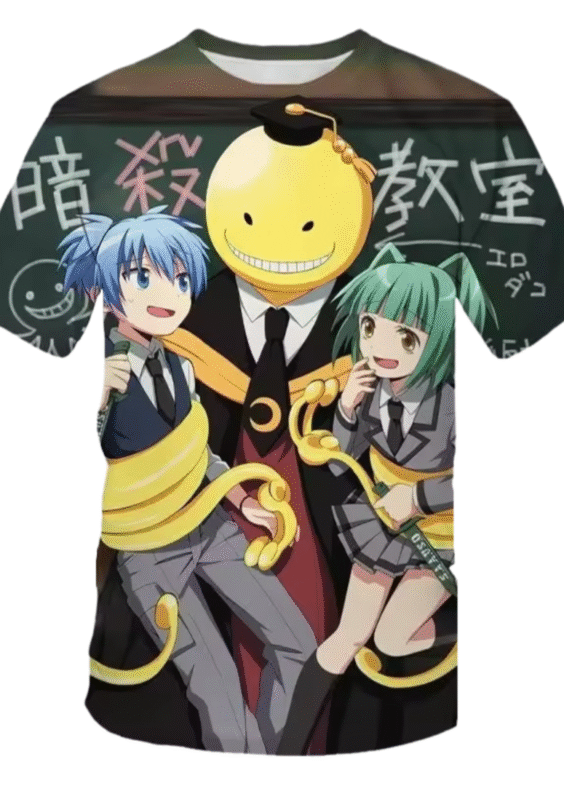 Anime Assassination Classroom Koro-sensei And Kaede With Nagisa T-Shirt