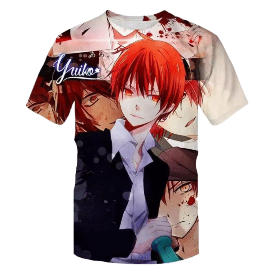 Anime Assassination Classroom Karma Akabane Casual T-Shirt Anime Assassination Classroom Karma Akabane Casual T-Shirt