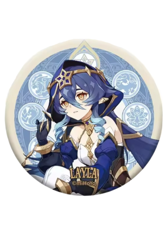 Anime Genshin Impact Layla Metal Badge