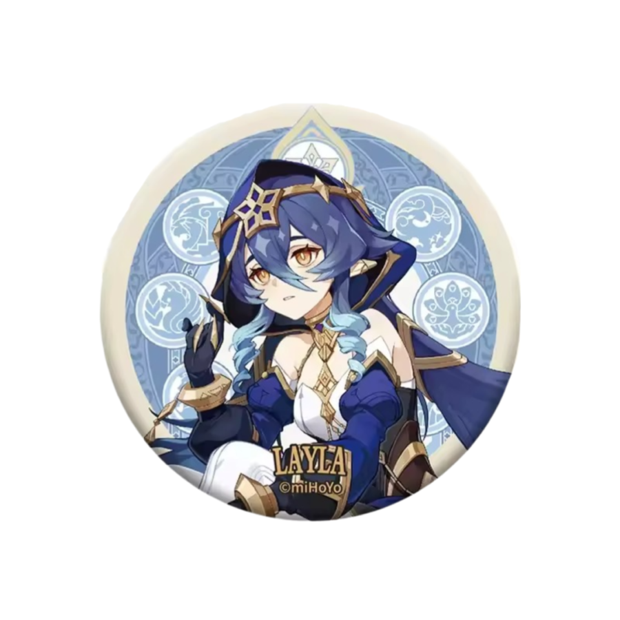 Anime Genshin Impact Layla Metal Badge