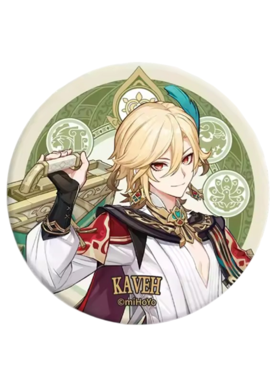 Anime Genshin Impact Kaveh Metal Badge