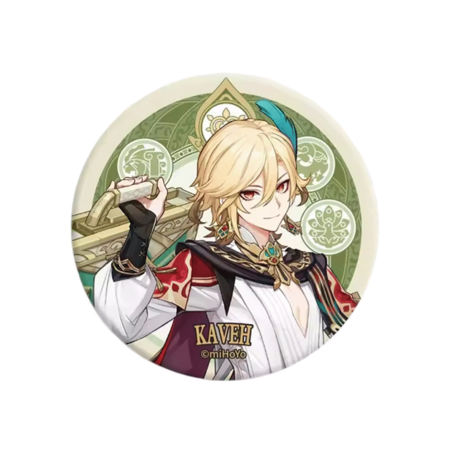 Anime Genshin Impact Kaveh Metal Badge Anime Genshin Impact Kaveh Metal Badge