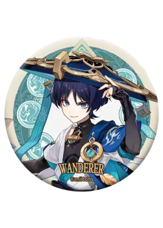 Anime Genshin Impact Wanderer Metal Badge