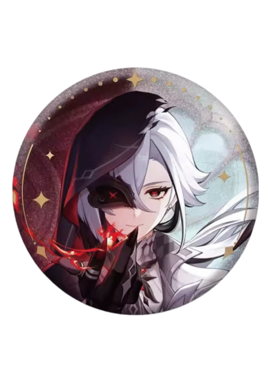 Genshin Impact Anime Arlecchino Badge