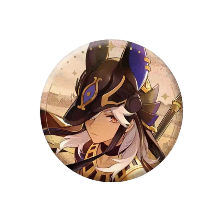 Anime Genshin Impact Cyno Tinplate Badge Anime Genshin Impact Cyno Tinplate Badge