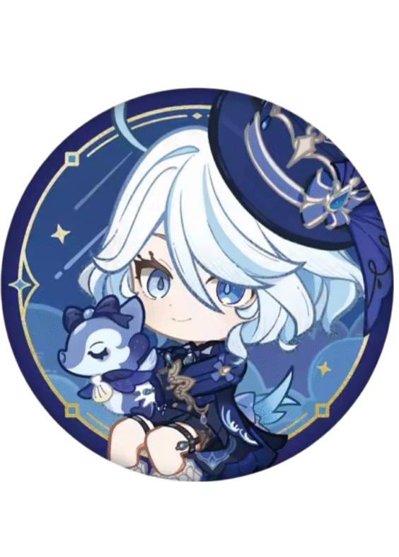 Genshin Impact Anime Furina Tinplate Badge