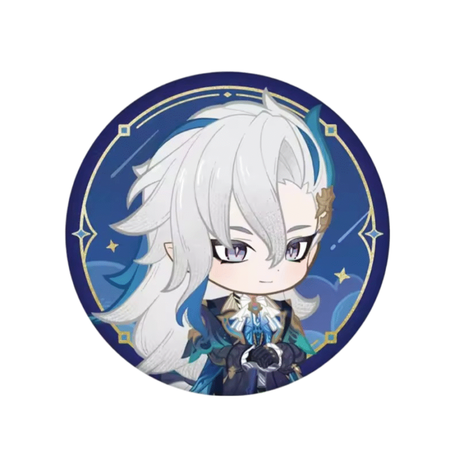 Genshin Impact Anime Neuvillette Tinplate Badge