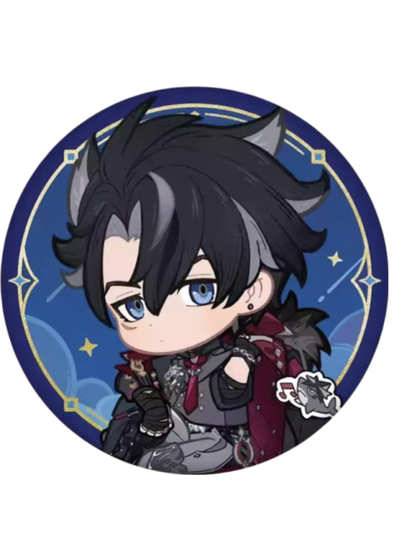 Genshin Impact Anime Wriothesley Badge