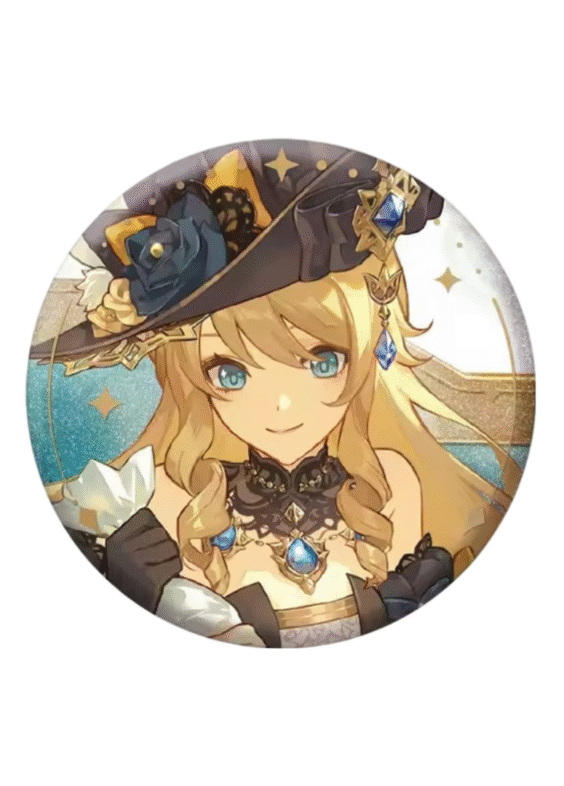 Anime Genshin Impact Navia Tinplate Badge