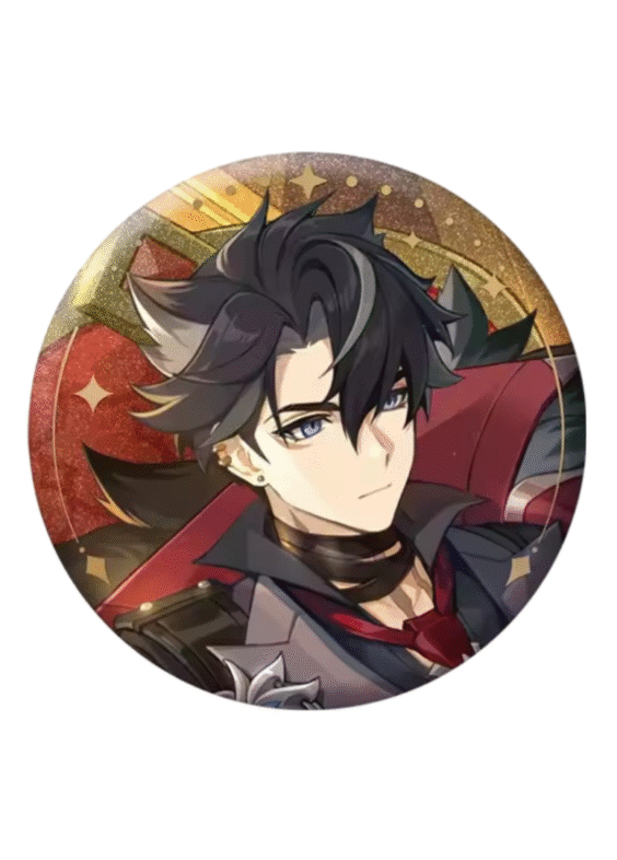 Anime Genshin Impact Wriothesley Tinplate Badge