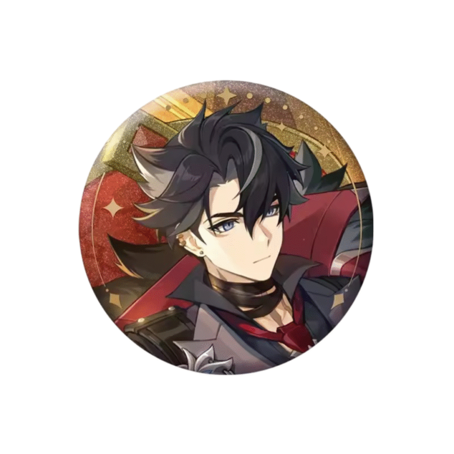 Anime Genshin Impact Wriothesley Tinplate Badge Anime Genshin Impact Wriothesley Tinplate Badge