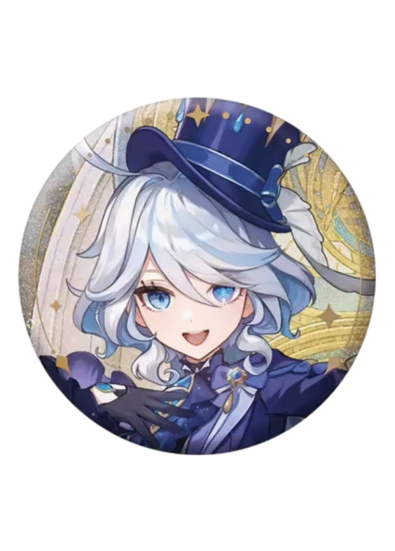 Anime Genshin Impact Furina Tinplate Badge