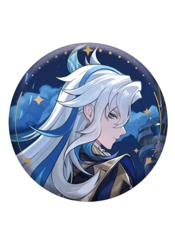 Anime Genshin Impact Neuvillette Tinplate Badge