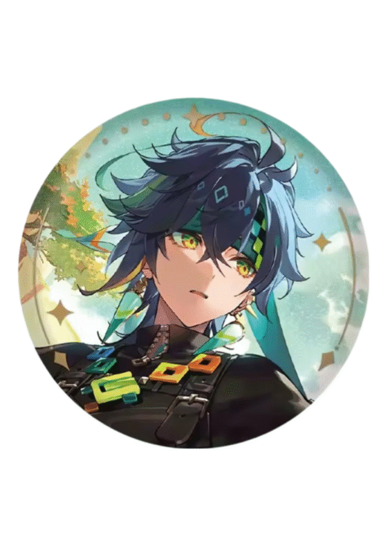 Anime Genshin Impact Kinich Tinplate Badge