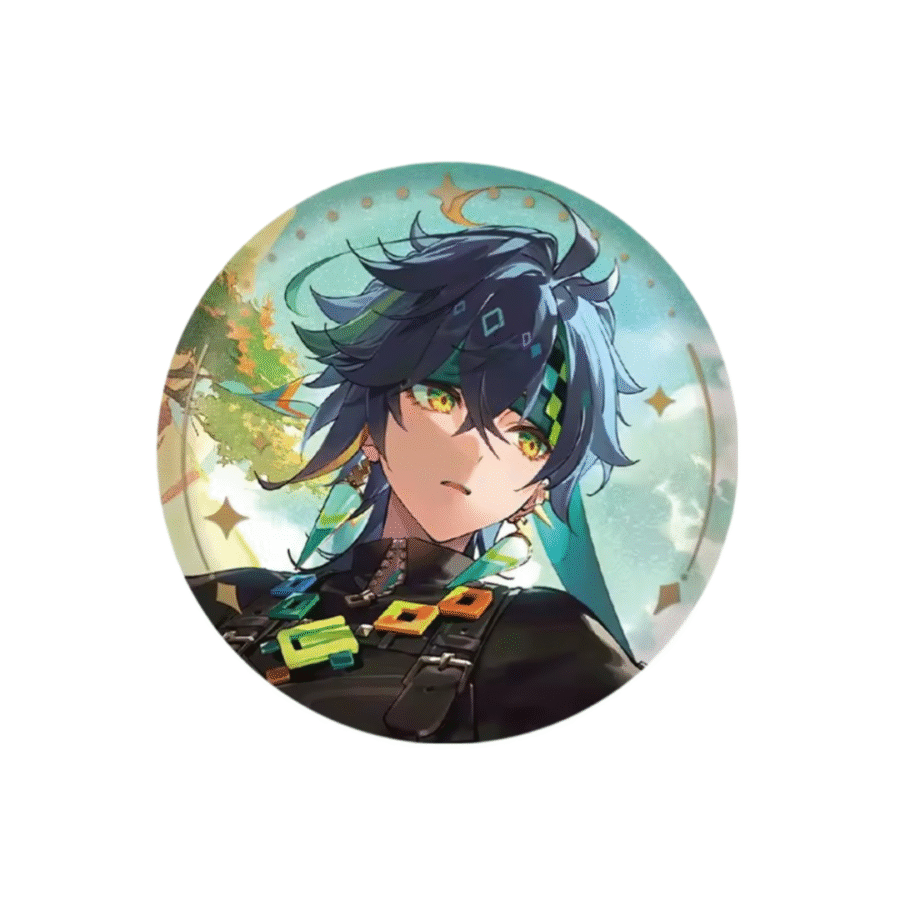 Anime Genshin Impact Kinich Tinplate Badge Anime Genshin Impact Kinich Tinplate Badge