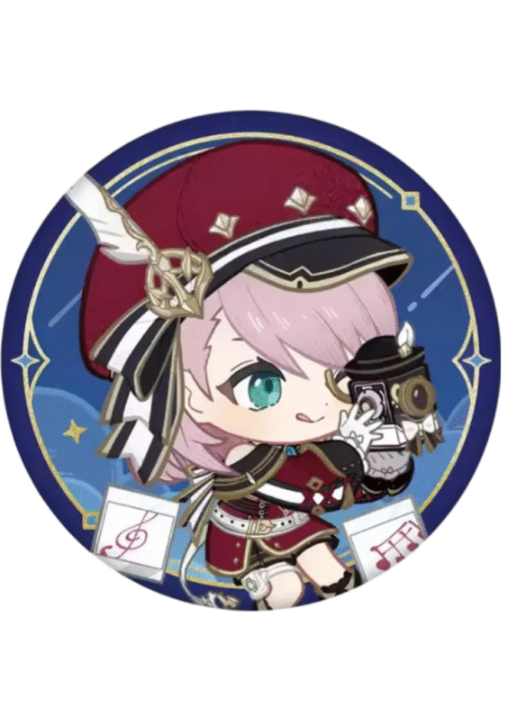 Genshin Impact Anime Charlotte Badge