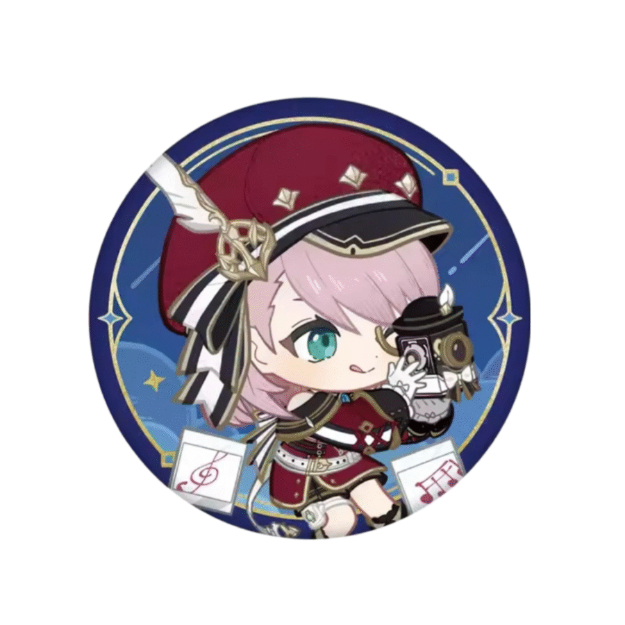 Genshin Impact Anime Charlotte Badge Genshin Impact Anime Charlotte Badge