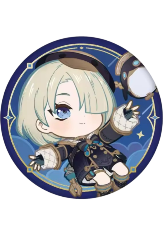 Genshin Impact Anime Freminet Tinplate Badge