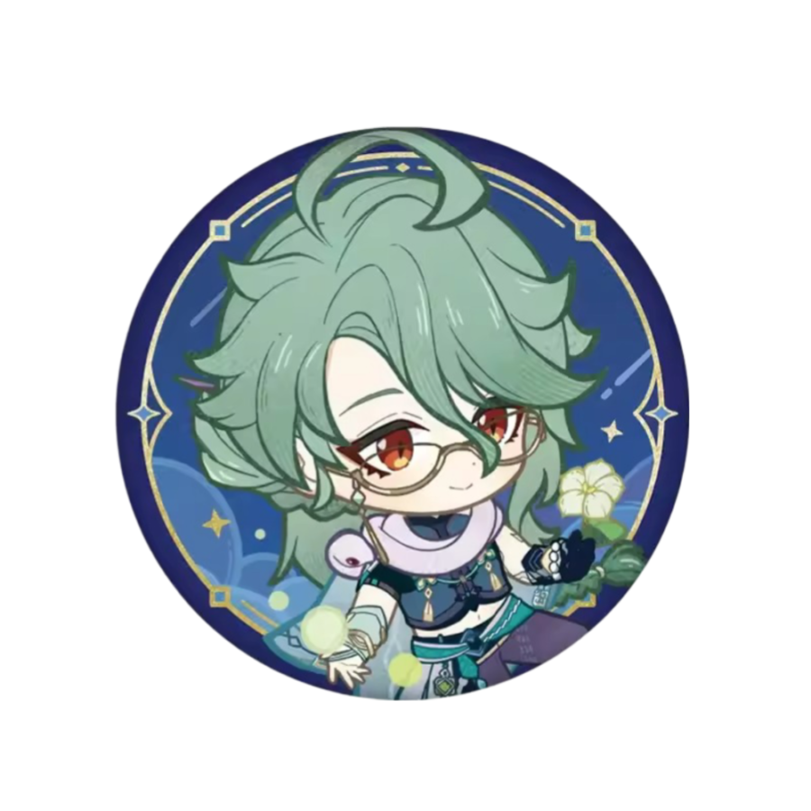 Genshin Impact Anime Baizhu Badge