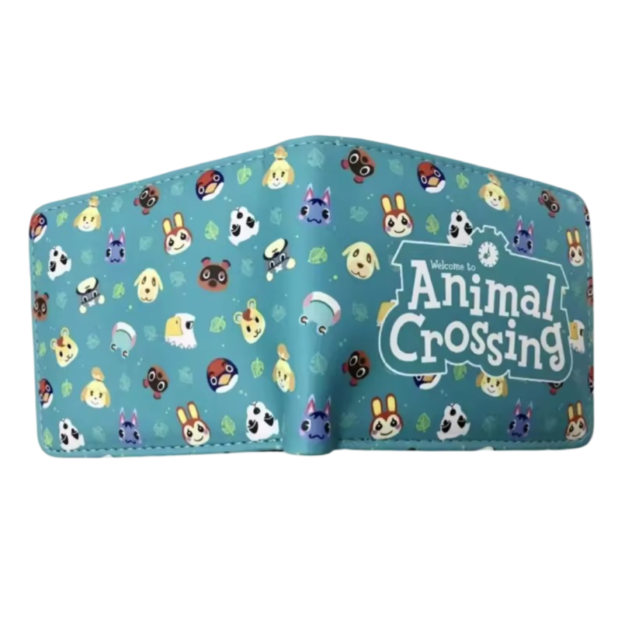 Anime Animal Crossing Character PU Leather Blue Wallet