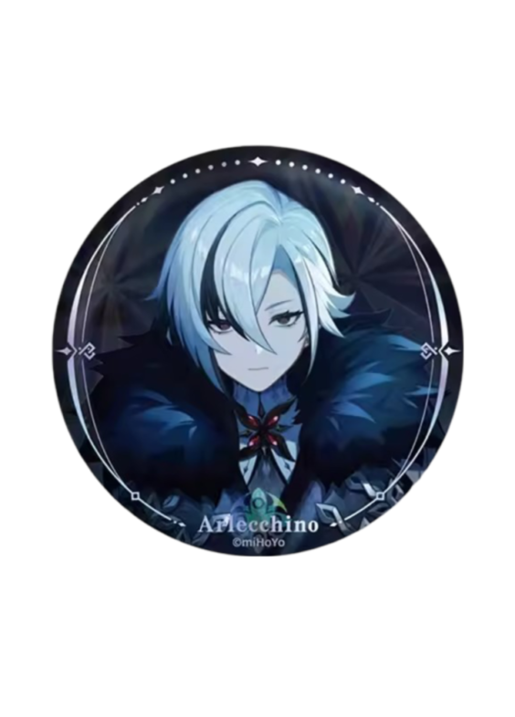 Genshin Impact Arlecchino Anime Badge