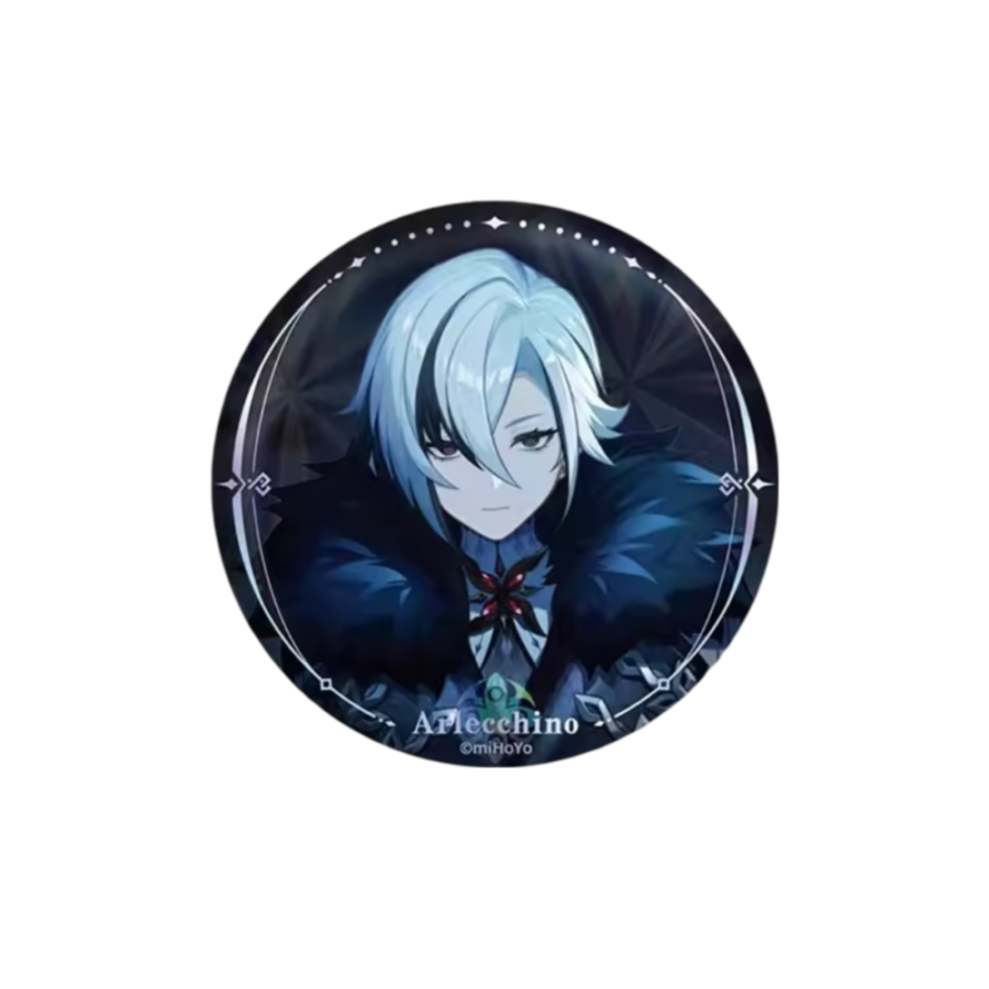 Genshin Impact Arlecchino Anime Badge