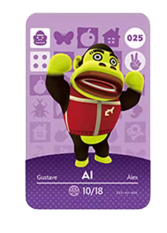 Anime Animal Crossing Al Amiibo Card