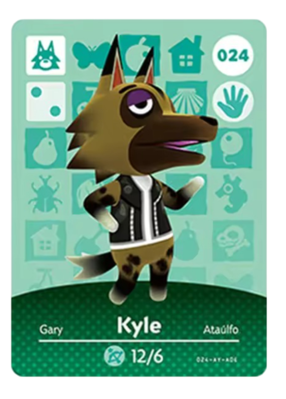 Anime Animal Crossing Kyle Amiibo Card