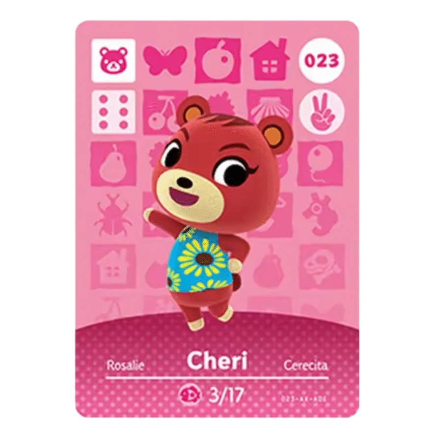 Anime Animal Crossing Cheri Amiibo Card Anime Animal Crossing Cheri Amiibo Card