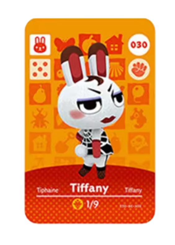 Anime Animal Crossing Tiffany Amiibo Card
