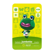 Anime Animal Crossing Jambette Amiibo Card