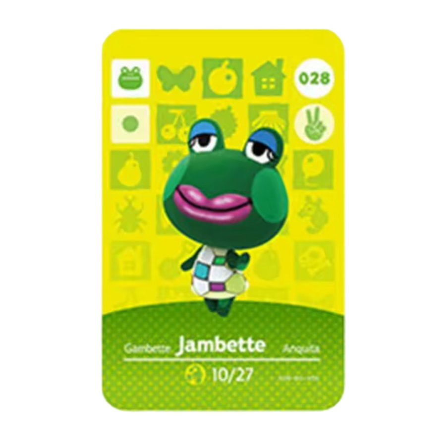 Anime Animal Crossing Jambette Amiibo Card