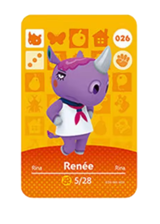 Anime Animal Crossing Renée Amiibo Card