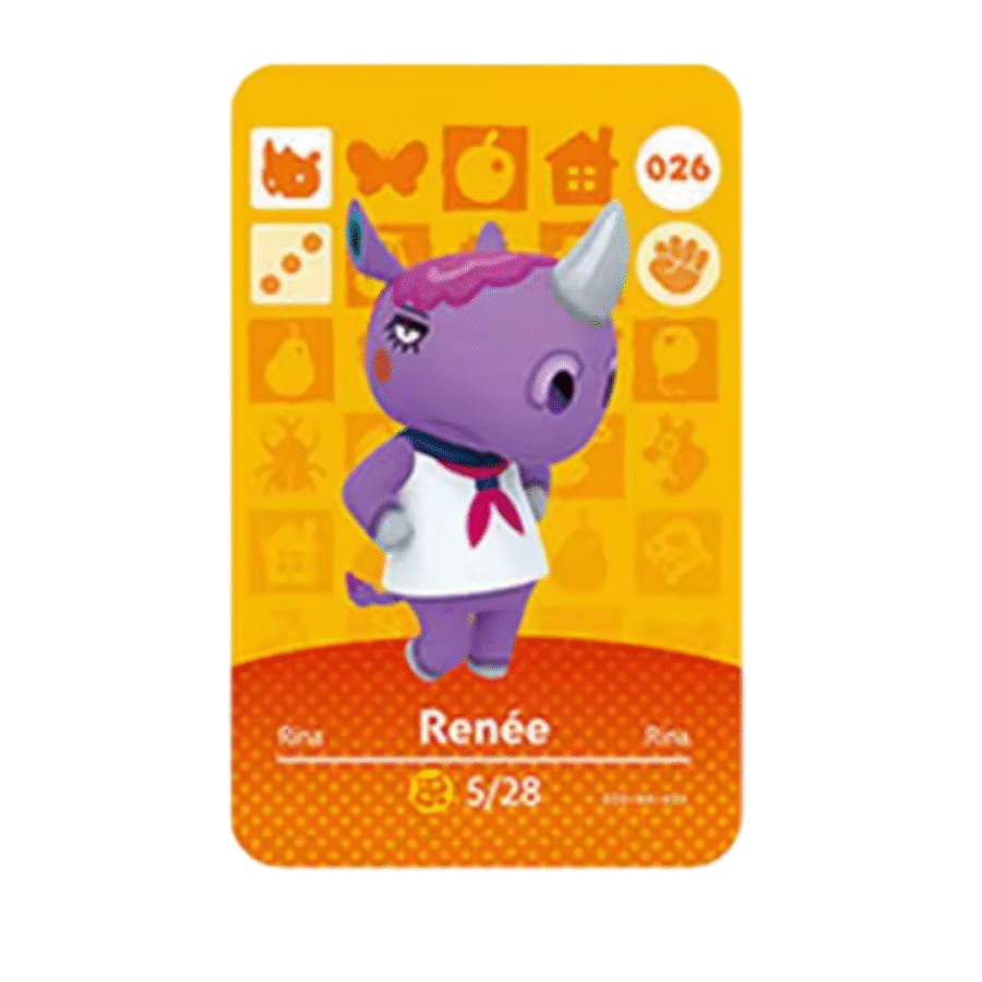 Anime Animal Crossing Renée Amiibo Card Anime Animal Crossing Renée Amiibo Card