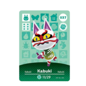 Anime Animal Crossing Kabuki Amiibo Card