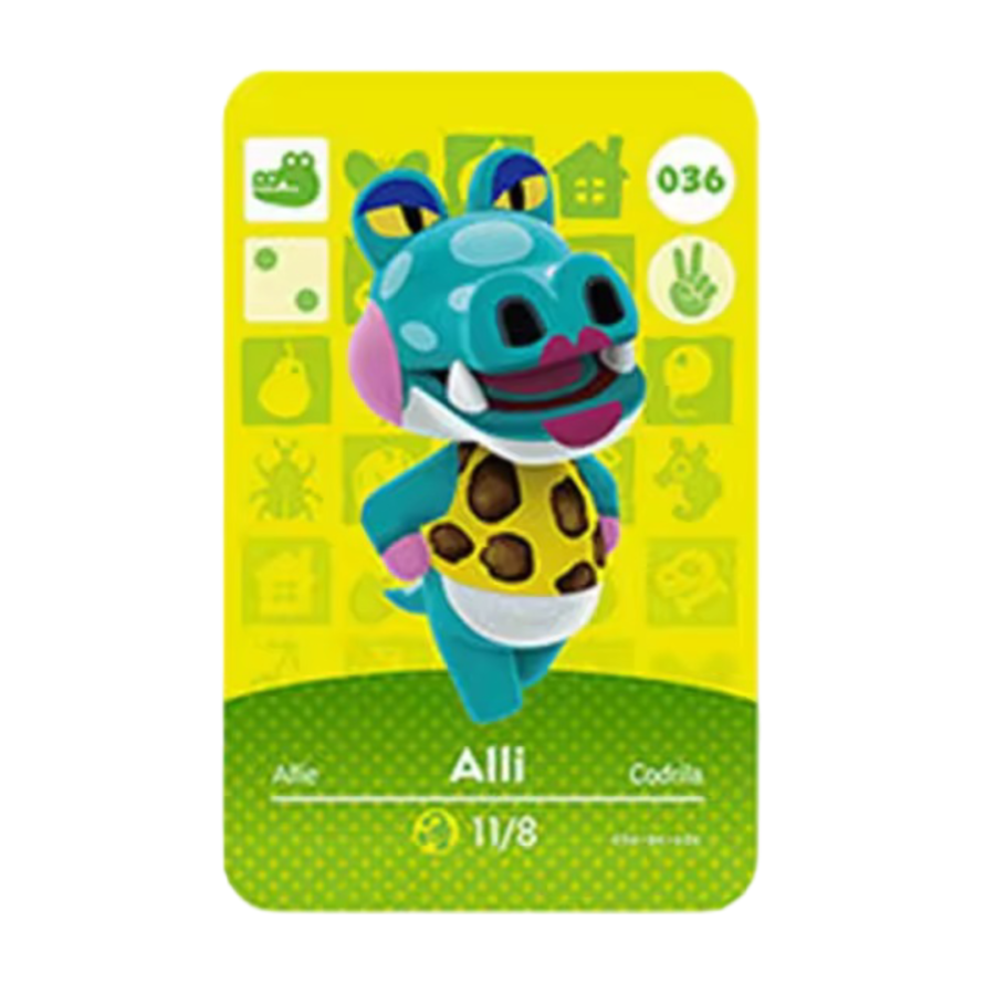 Anime Animal Crossing Alli Amiibo Card