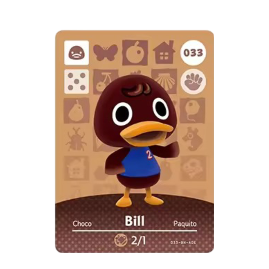 Anime Animal Crossing Bill Amiibo Card