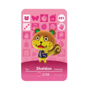 Anime Animal Crossing Sheldon Amiibo Card