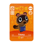 Anime Animal Crossing Timmy Amiibo Card