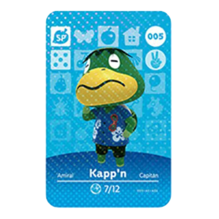 Anime Animal Crossing Kapp'n Amiibo Card
