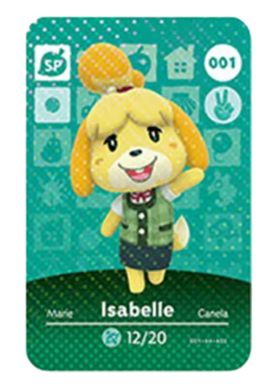 Anime Animal Crossing Isabelle Amiibo Card