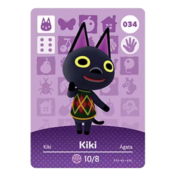 Anime Animal Crossing Kiki Amiibo Card