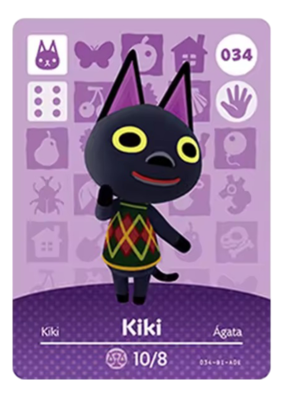 Anime Animal Crossing Kiki Amiibo Card